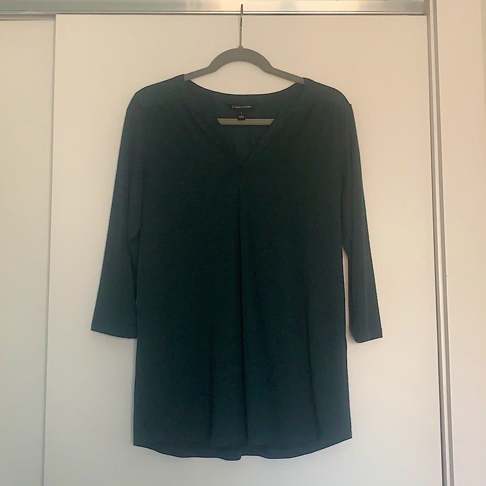 41 Hawthorn size M 3/4 sleeve deep green top